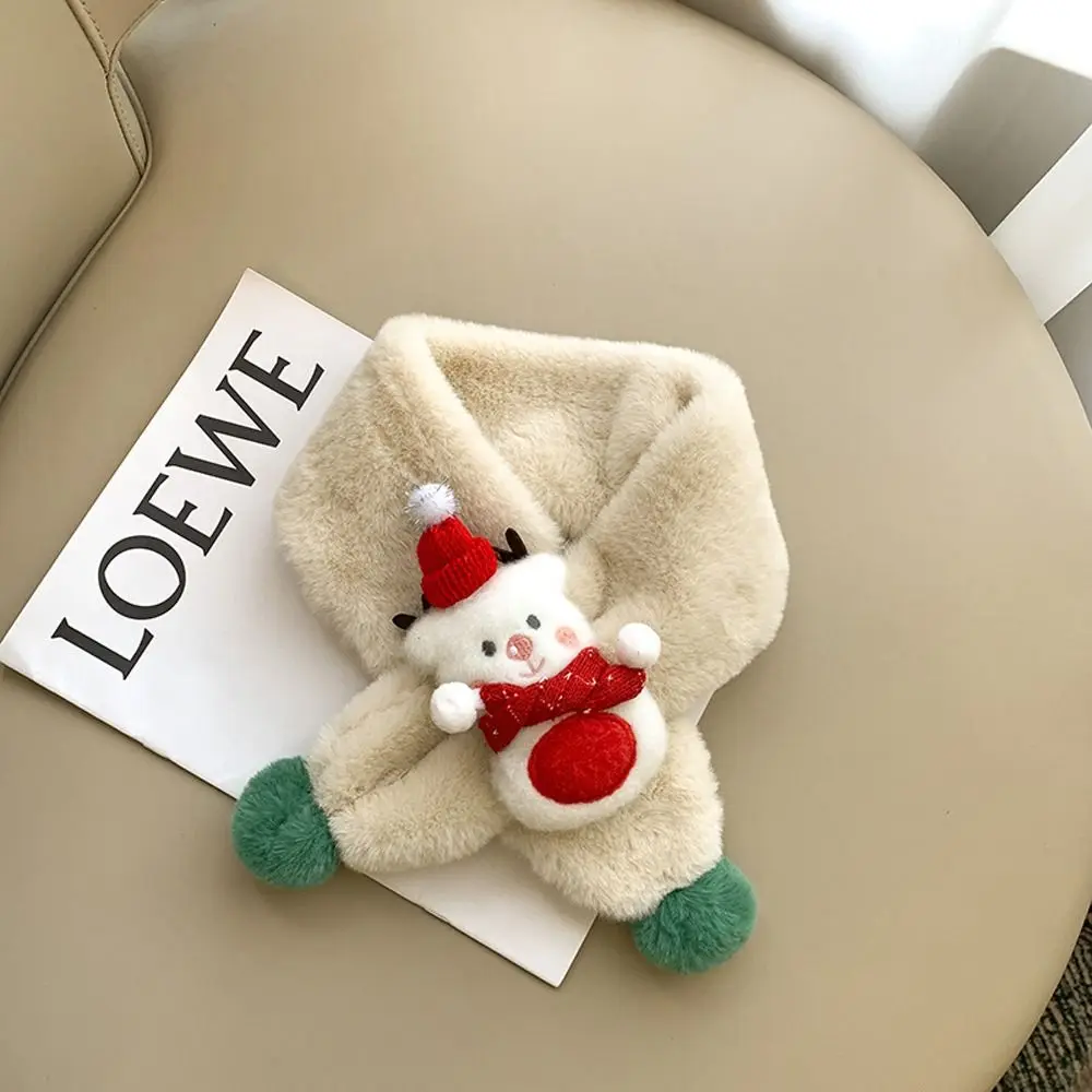 Warm Outdoor Toddler Boys Girls Baby Children Collar Scarf Pompom Christmas Scarf   Wrap Children Scarves Neck Warmer