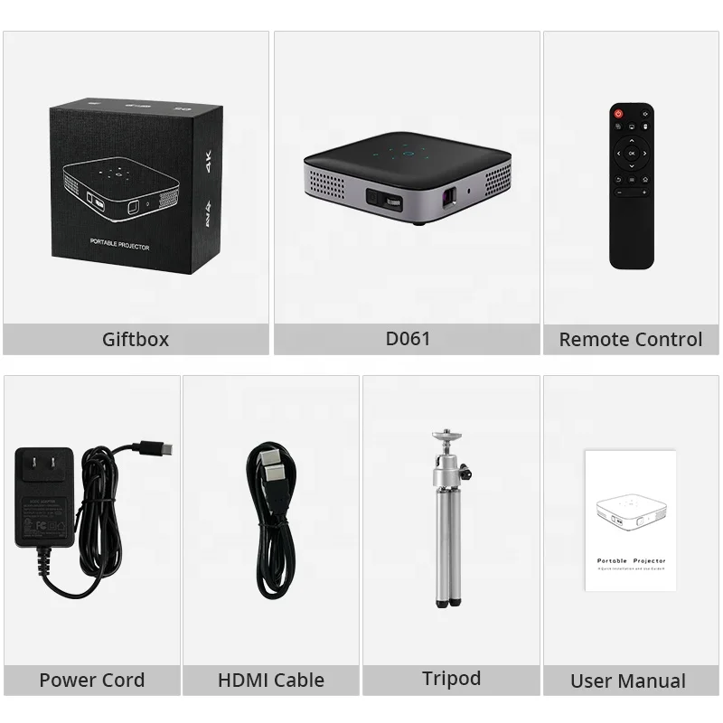 Hotack D061Q Full HD 1080P Dlp Pocket Projecteur Smart Android