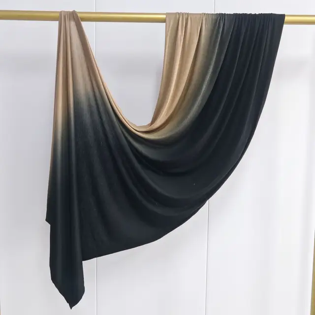 107782-921d46.jpg Nouveau Hijabs en Jersey dégradé Double face pour femmes, écharpe en coton pour femmes, enveloppes et châles, bandeau musulman, Turban islamique