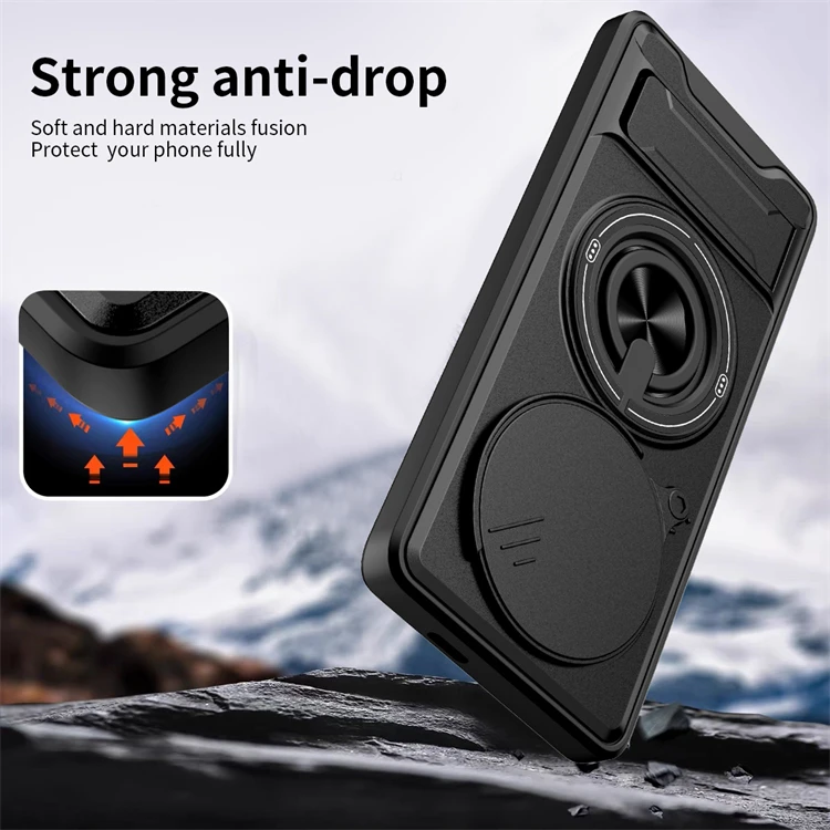 Enhanced 360° Rotating Magnetic Ring Phone Case Shell