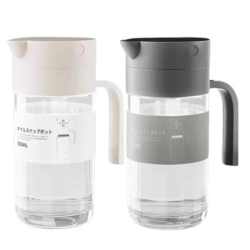 

Oil Storage Bottle For Cooking Non Slip Oil Dispenser With Automatic Push Button Multifunctional Oil Container Kitchen Accessory