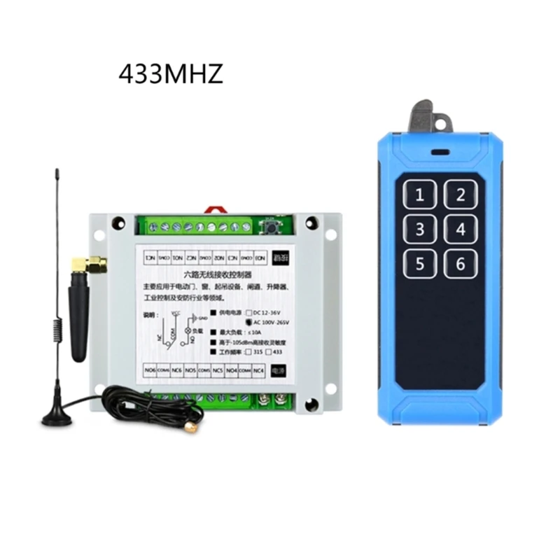 

433MHz Receiver Wireless Remote Control Motor Controller AC85V 45BA
