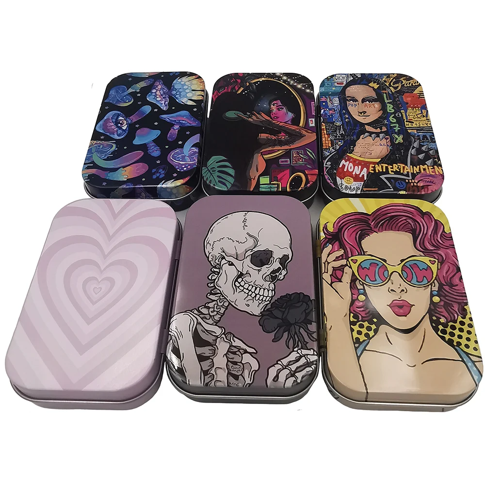 Flip Cap Cigarette Case and Multipurpose Tinplate Storage Box