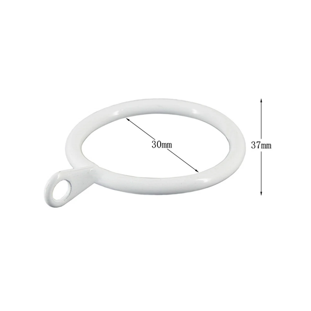 12/24pcs Metal Curtain Rings Hanging Hooks For Curtains Rods Pole Voile Heavy Duty Rings Fit Up To 25 TO 37 Mm Curtain Rods curtain rod hooks curtain accessories curtain hooks