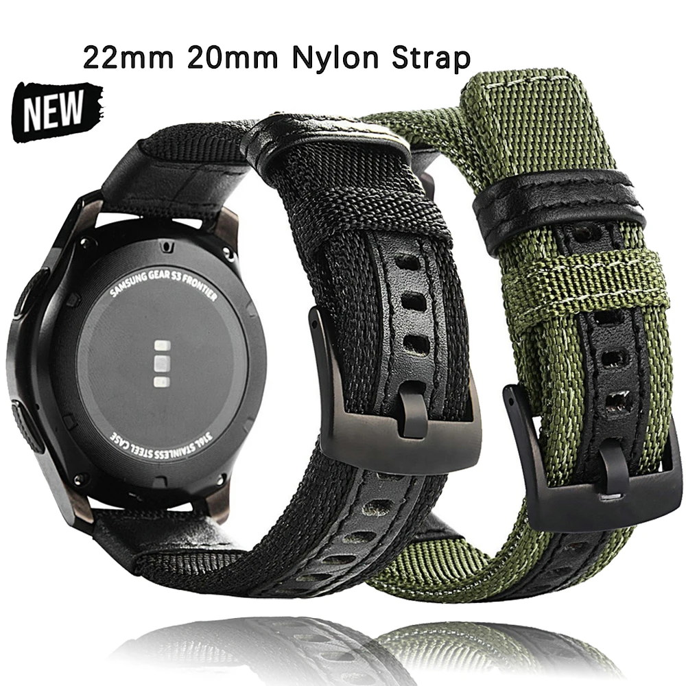 Nylon Woven Sport Band, Adjustable 22mm/20mm Strap