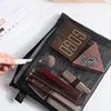 1PC Transparent mesh make-up bag large capacity travelling carry wash bag toy cosmetic storage bag 3