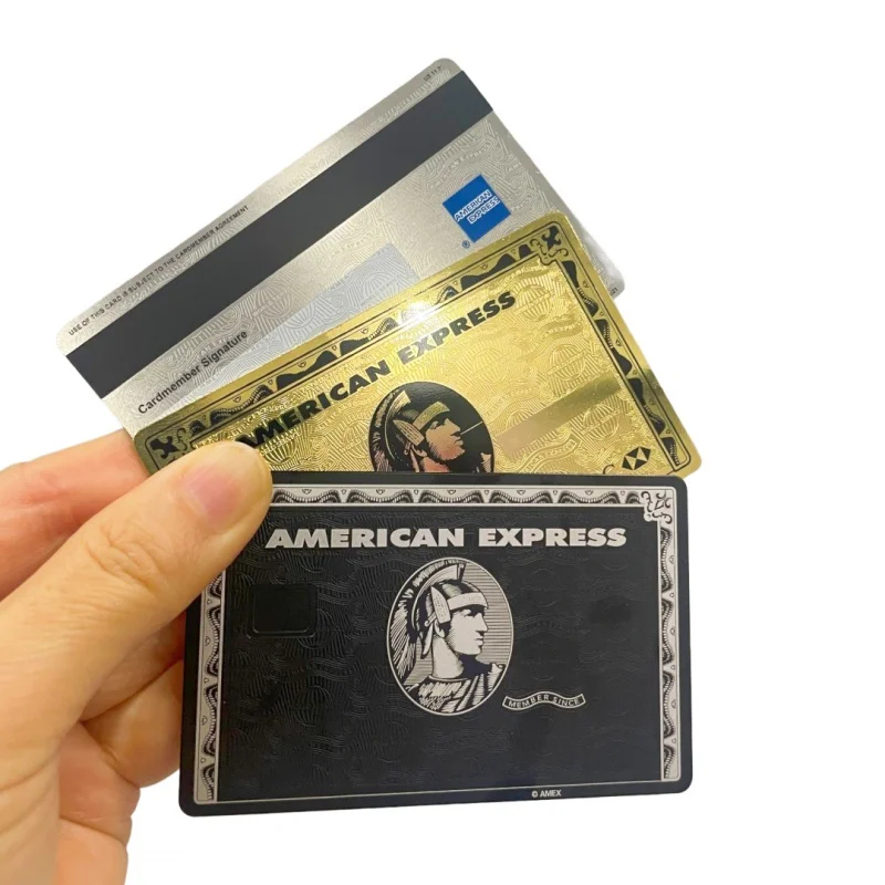 

fm4442 etched engraved chip hole slot laser engraving blanks metal credit card blank amex card with real magnetic stripe Support