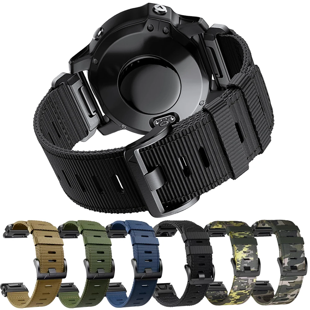 Nylon Breathable QuickFit Bracelet for Garmin Watch Bands (22-26mm)
