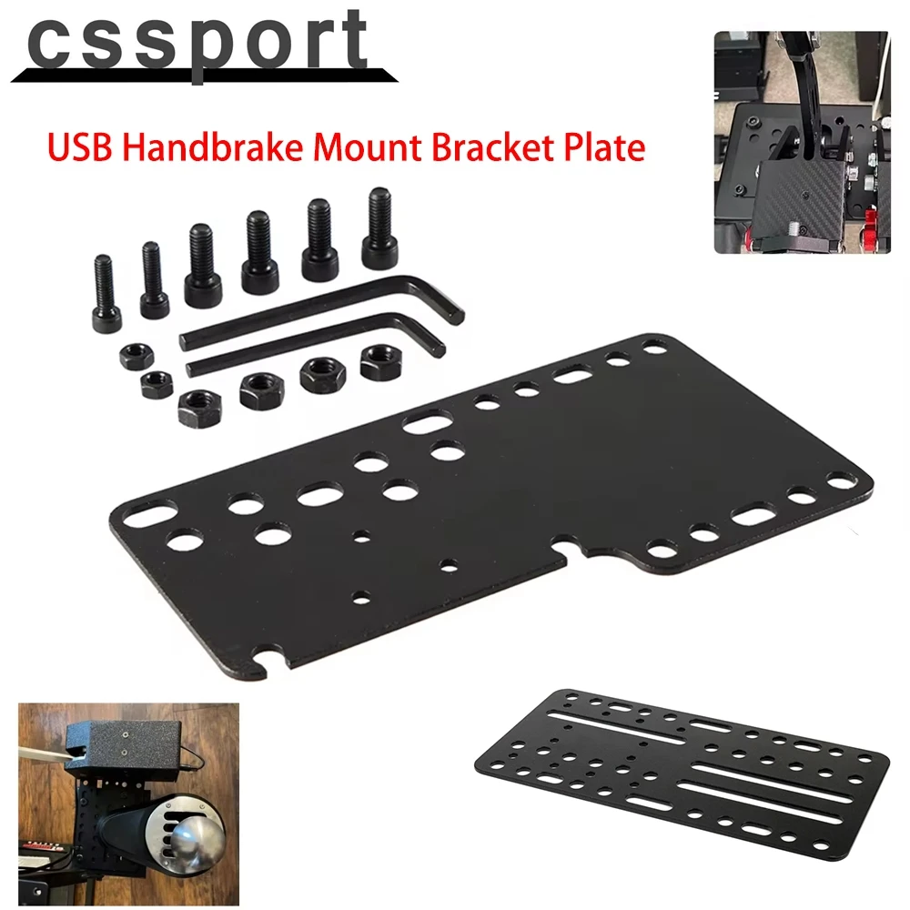 PC USB Handbrake Plate Drift Adapter Board Desk Mount Bracket Plate For Logitech G25/27/29 T300 T500 SIM Racing Game handbrake plate sim racing handbrake clamp