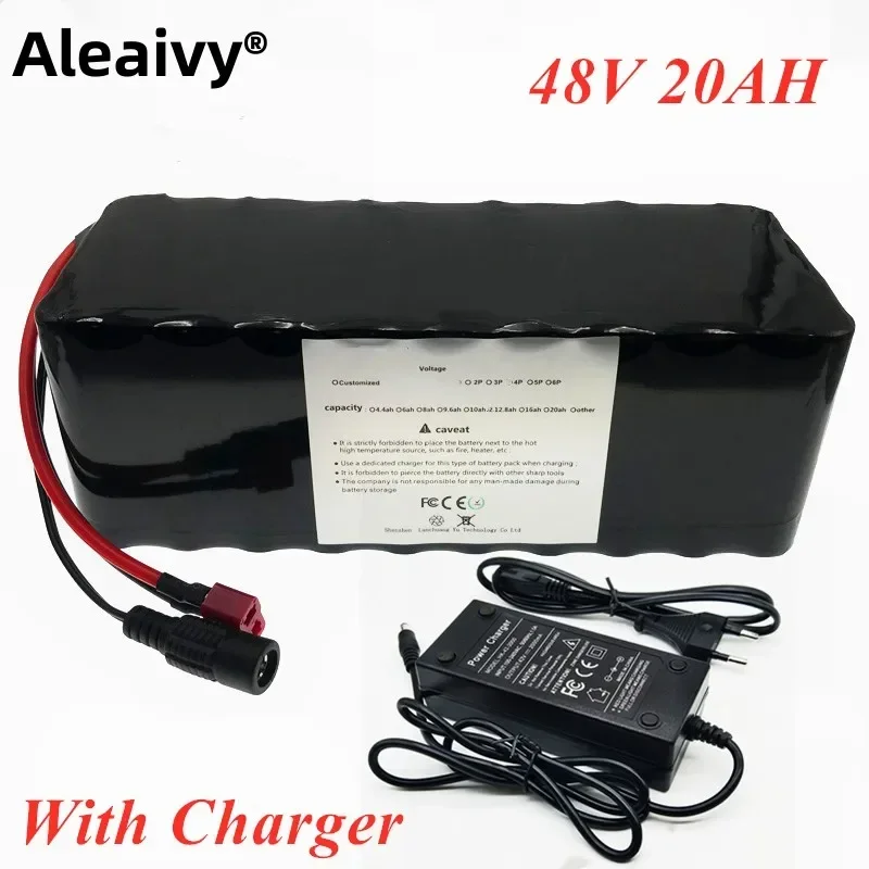 

New 100% Original 48v 20Ah 1000w 13S3P Lithium-ion Battery for 54.6v Electric Bicycle Scooter with BMS Discharge + Charger