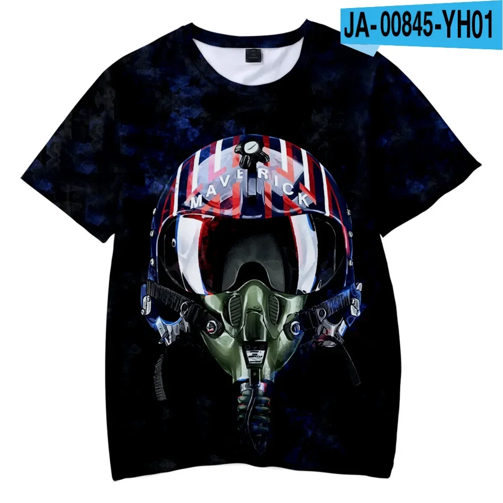 thumbnail image 1 of La nueva camiseta para hombre Top Gun 2 Maverick Balaclavas Casual Fashion 3D Impreso Verano Niños Juego de rol Ocio Camiseta, 1 of 5