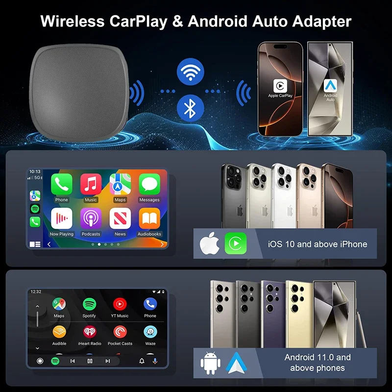 2025 CarPlay AI Box Android 14 Wireless Carplay An...