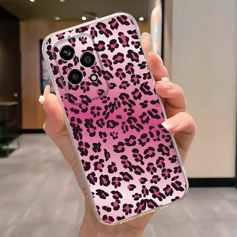 Floral Fashion Clear Silicone Phone Cover - Cute Cat Couple Design