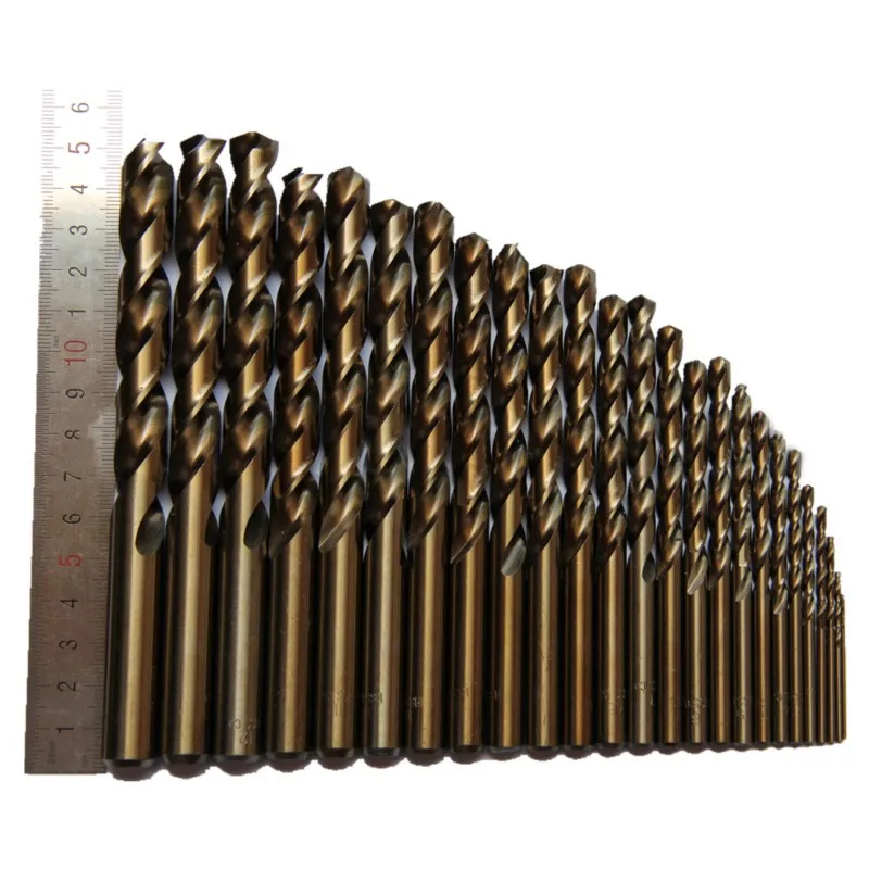 

Набор спиральных Сверл из кобальта M35, 13/19/25 шт., диаметром 1,0-13 мм