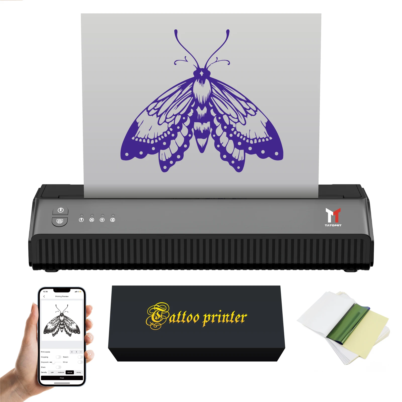 MHT-P8008 Inkless Tattoo Printer Transfer Machine Bluetooth