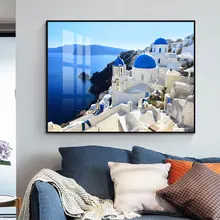 

Aegean Blue White Custom Posters Canvas Wall Art Nordic Print Modern Poster Picture Home Decor21-1207-78-6