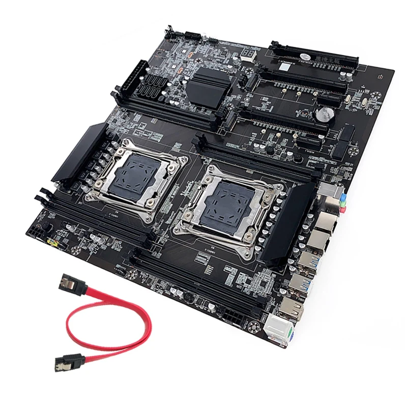 

NEW-X99 Dual-Socket Mining Motherboard LGA2011-3 Dual CPU DDR4 Memory Slots 8X SATA2.0 NVME M.2 Desktop Server Motherboard