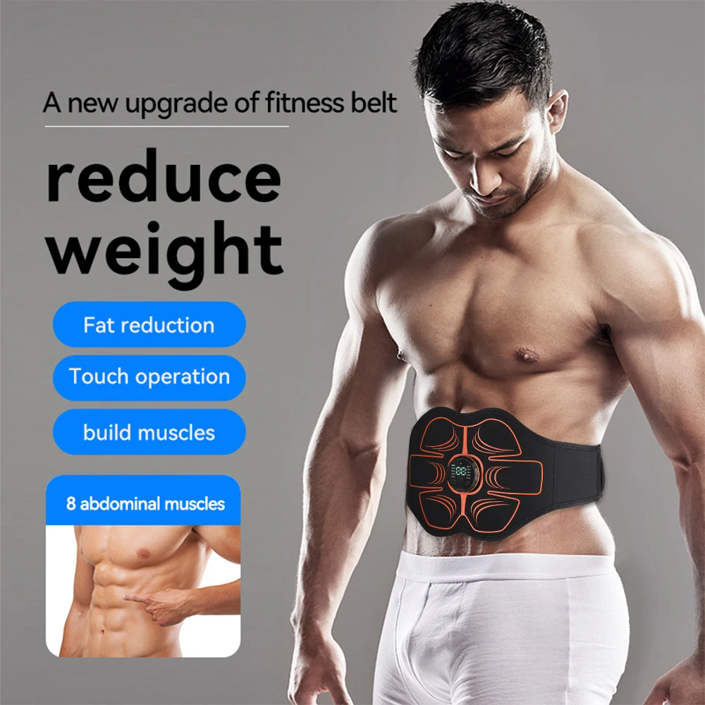 Abs Slimming Massage Belt  Fat Burner Abdominal Muscle Electrostimulator Trainer Belt Waist Belly Weight Loss Home Gym Fitness
