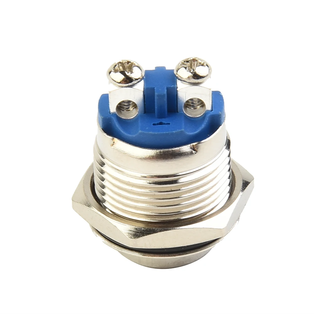 

12V 16mm Metal Waterproof Push Button Momentary On Off Horn Switch Brass For Power Tool Accessories