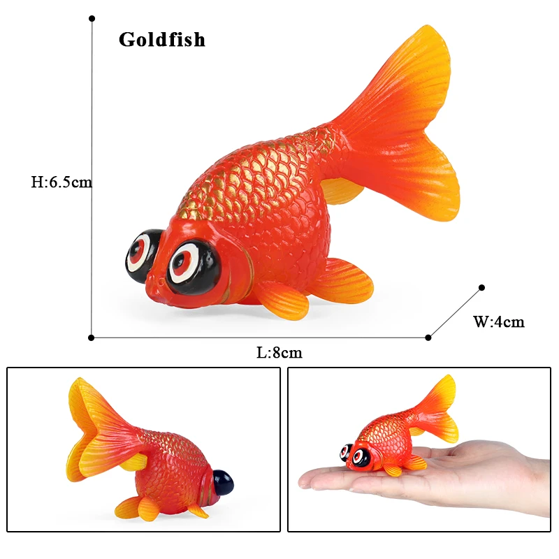 Oenux – Figurines d'animaux marins, poisson rouge, thon, calmar