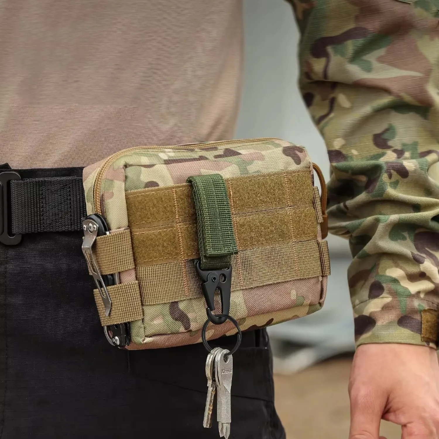 1PC Portable Molle Pouch Tactical Belt Waist Bag Outdoor Sport Waterproof Phone Bag Cycling EDC Tool Pocket Hunting Fanny Pack