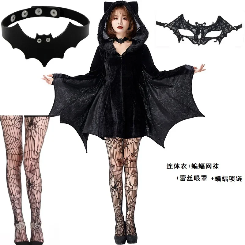 

Kids Red Demon Devil Evil Bat Vampire Dress Halloween Cosplay Costumes Boys Girls Bull Ghost Party Role Playing Up jumpsuit