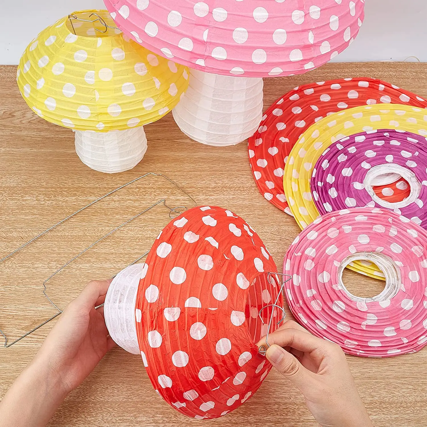 Easter Mushroom Paper Lantern Children's Happy Birthday Party Kindergarten Decor Happy Easter Day Mushroom Strawberry Lantern paper lantern