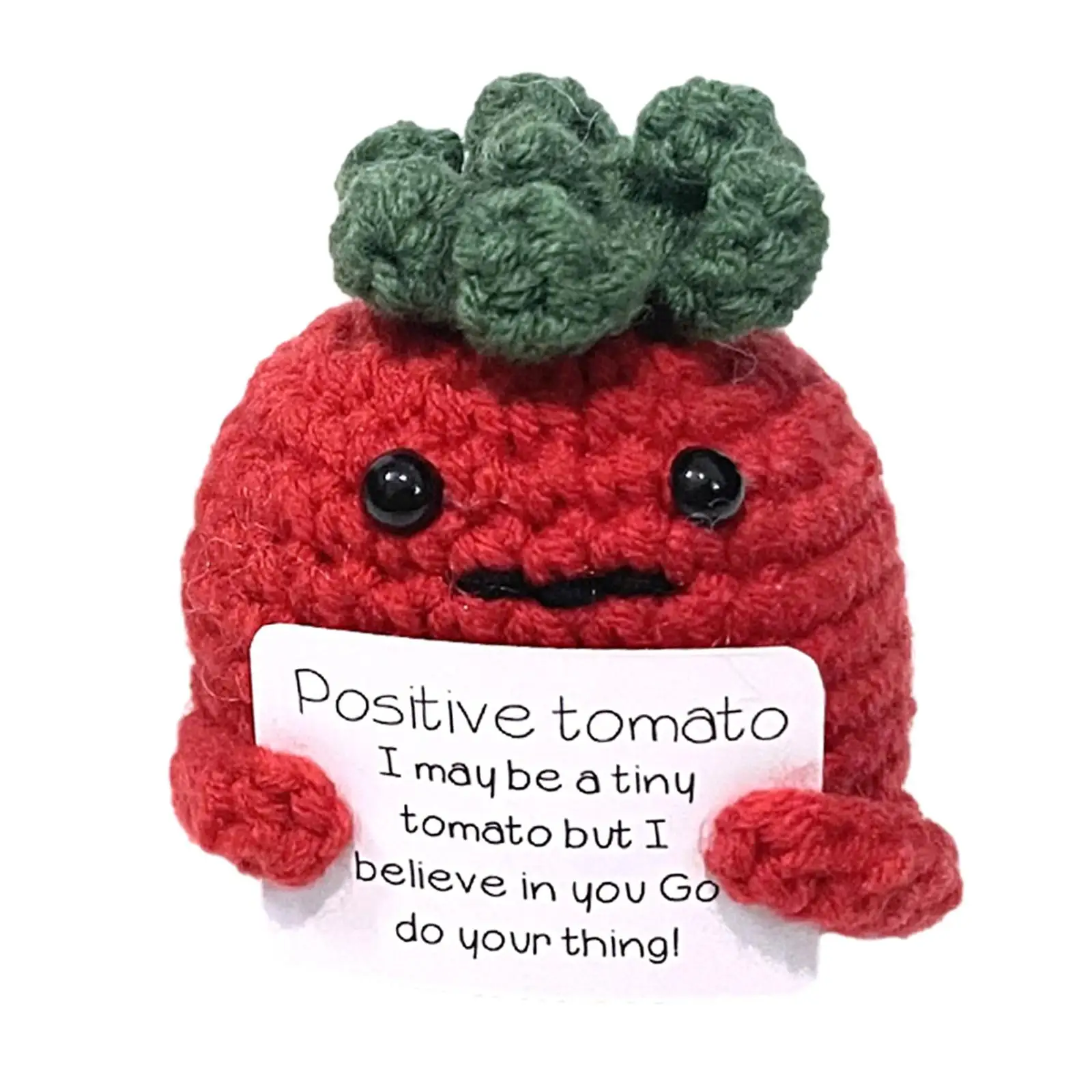 

Funny Potato Doll Lovely Cute Wool Knitting Doll with Positive Card Knitting Potato for New Year Desk Car Gifts