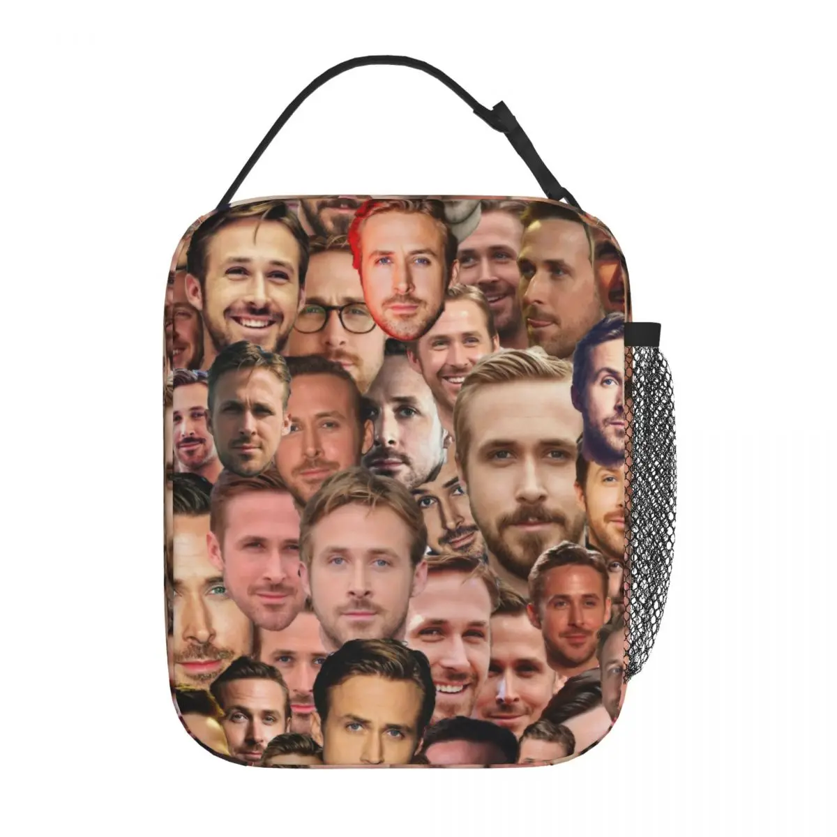 

RYAN GOSLING Photo Collage Insulated Lunch Bags Food Bag Portable Cooler Thermal Lunch Box For Travel