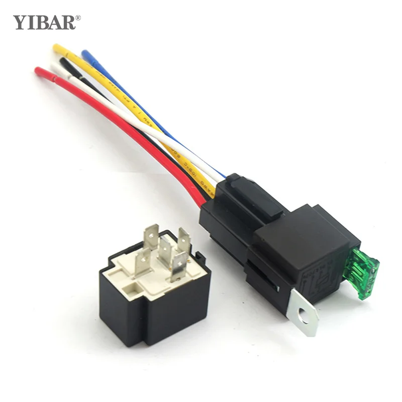 

12V DC 4 Pin Car Automotive Fused Relay 30A Normally Open Relais 30A Fuse With 4pin/5Pin High Quality Backrest