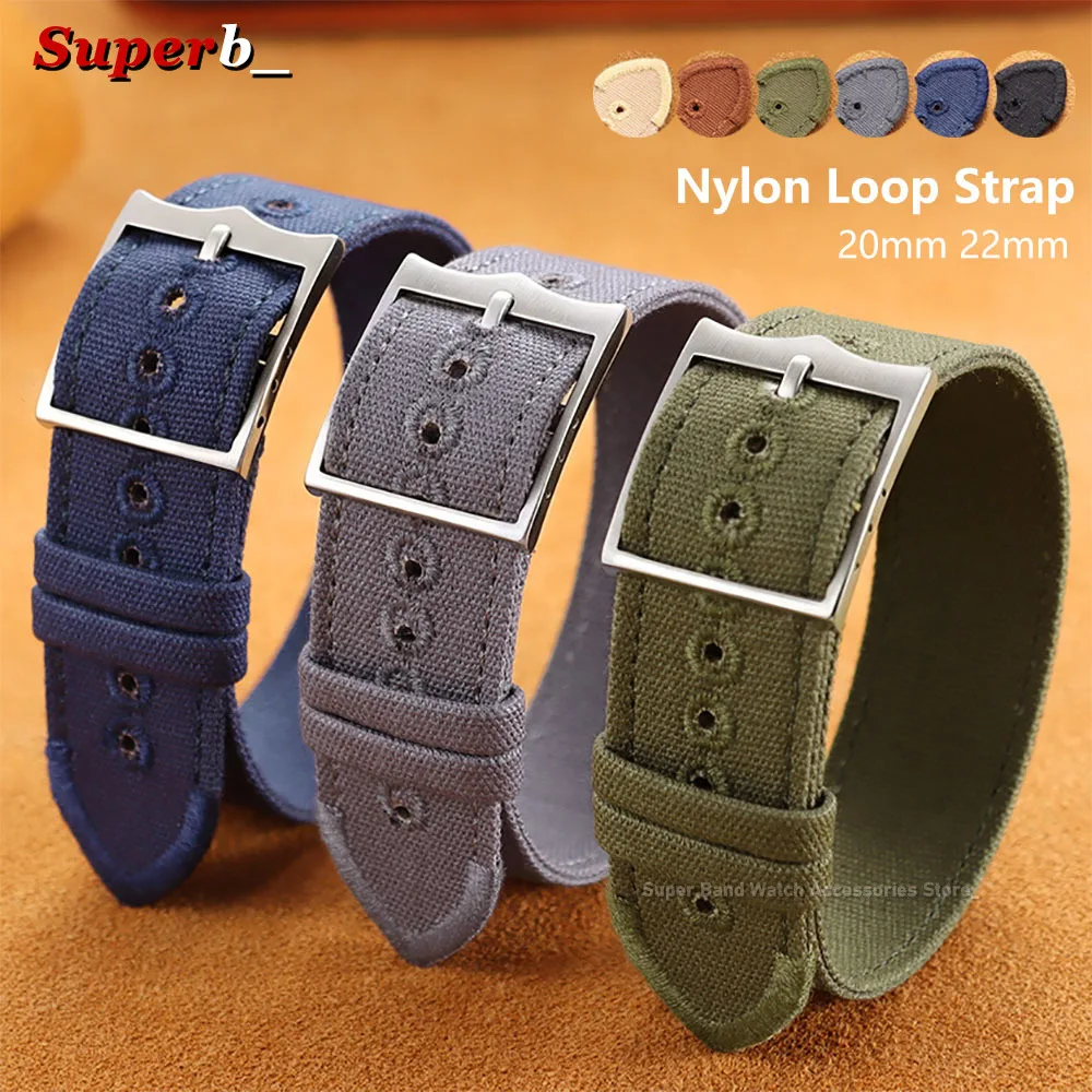 Durable High-Density Nylon Watch Strap with Soft Ribbed Design