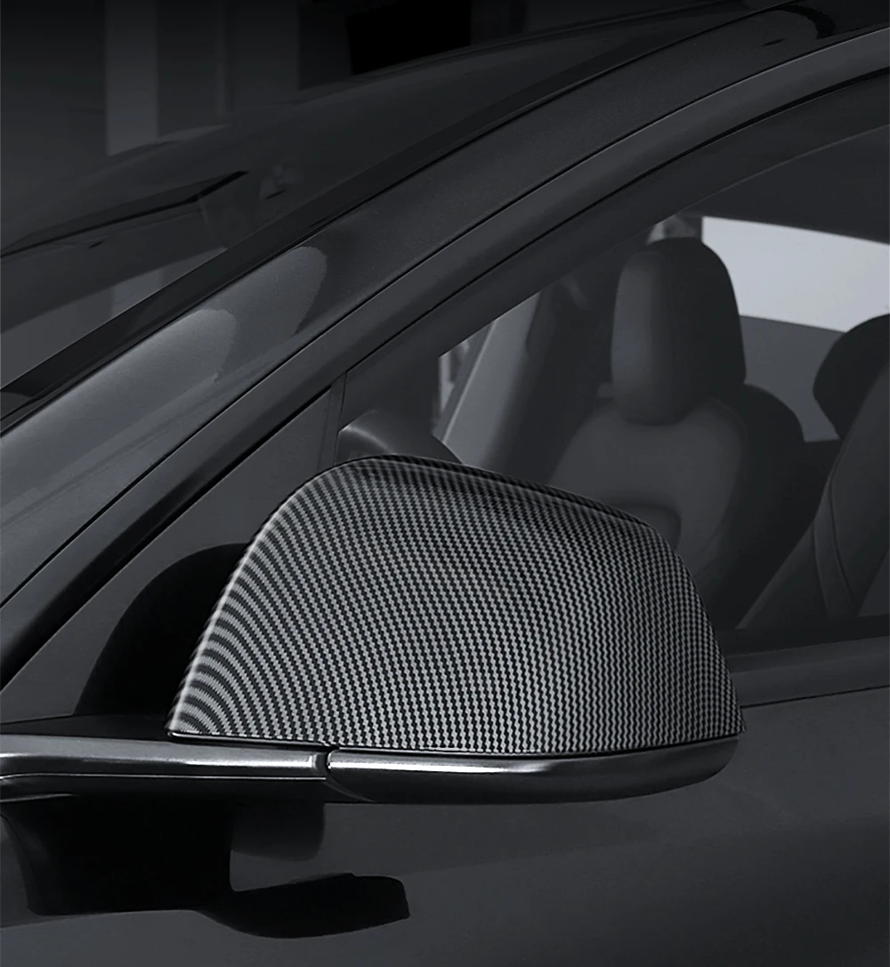 Carbon Fiber Paste Side Door Mirror Cover For Tesla Model 3 Model Y 2023 2021 Au