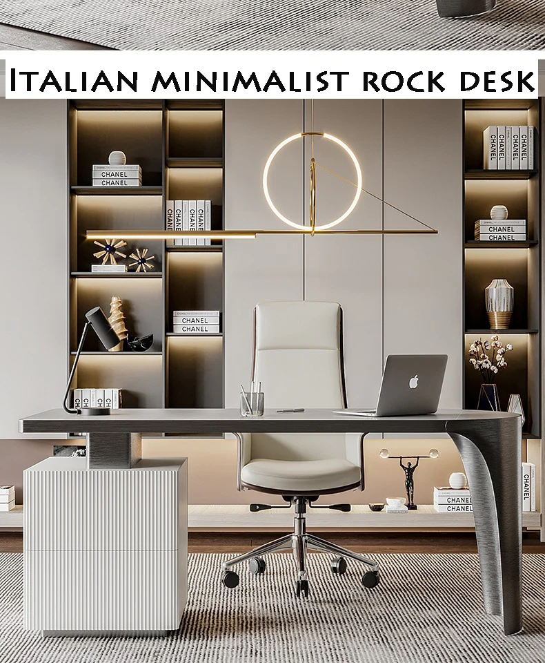 Description Picture 2 of itemItalian Light Luxury Desk Modern Simple Small Apartment Slate Computer Desks Multifunctional Home Innovative Design Table