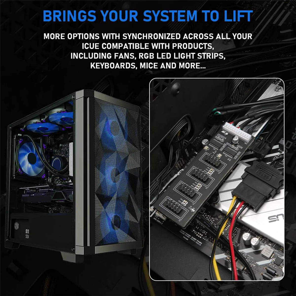 N153R 슈퍼 9핀 USB 헤더 스플리터(전원 케이블 포함), 내부 USB 허브 확장 마더보드용 USB 2.0 스플리터 커넥터