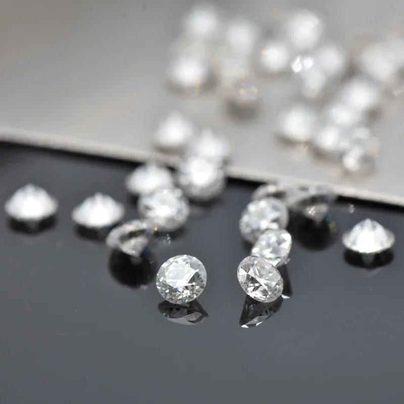 Moissanite Stone Round Cut Small Size 0.8mm~2.9mm 1.0ct / Pack D Color Charms Gemstone Advanced Jewelry Making Materials