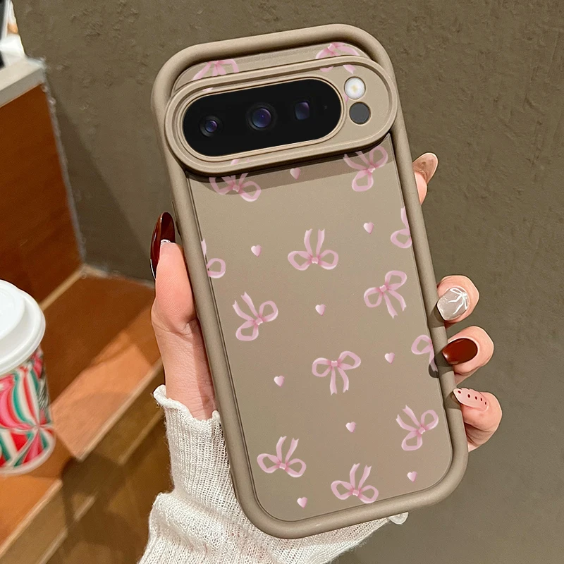 Charming Pink Bow Print Shockproof TPU Phone Protector Case