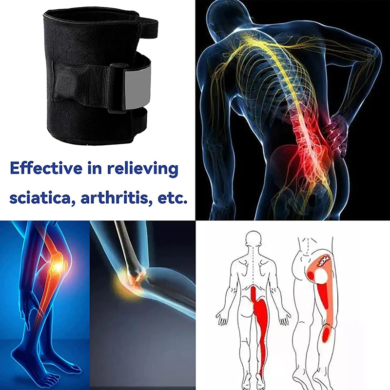 1 pz Magnetic Therapy ginocchiera alleviare digitopressione gamba nervo sciatico supporto per ginocchio punto di pressione Brace per mal di schiena