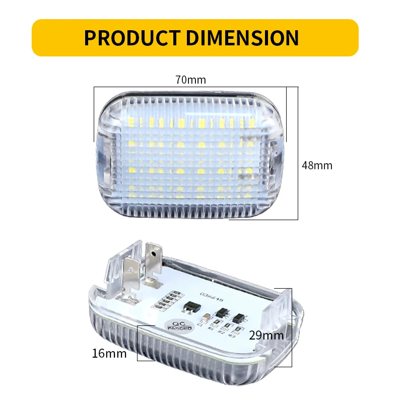 2PCS LED Interior Dome Lights