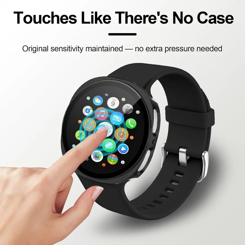 Premium Anti-Scratch Tempered Glass Screen Protector Cover with Bumper Case