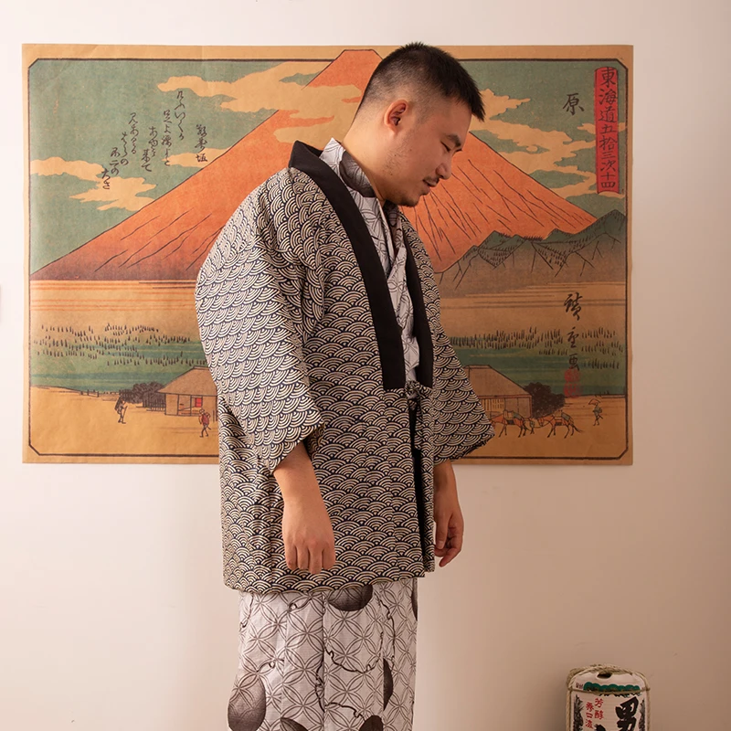 Winter Haori Japan Traditional Cardigan Cotton Warm Kimono Vintage Women Men Asian Folk Style Pajamas Harajuku Samurai Yukata