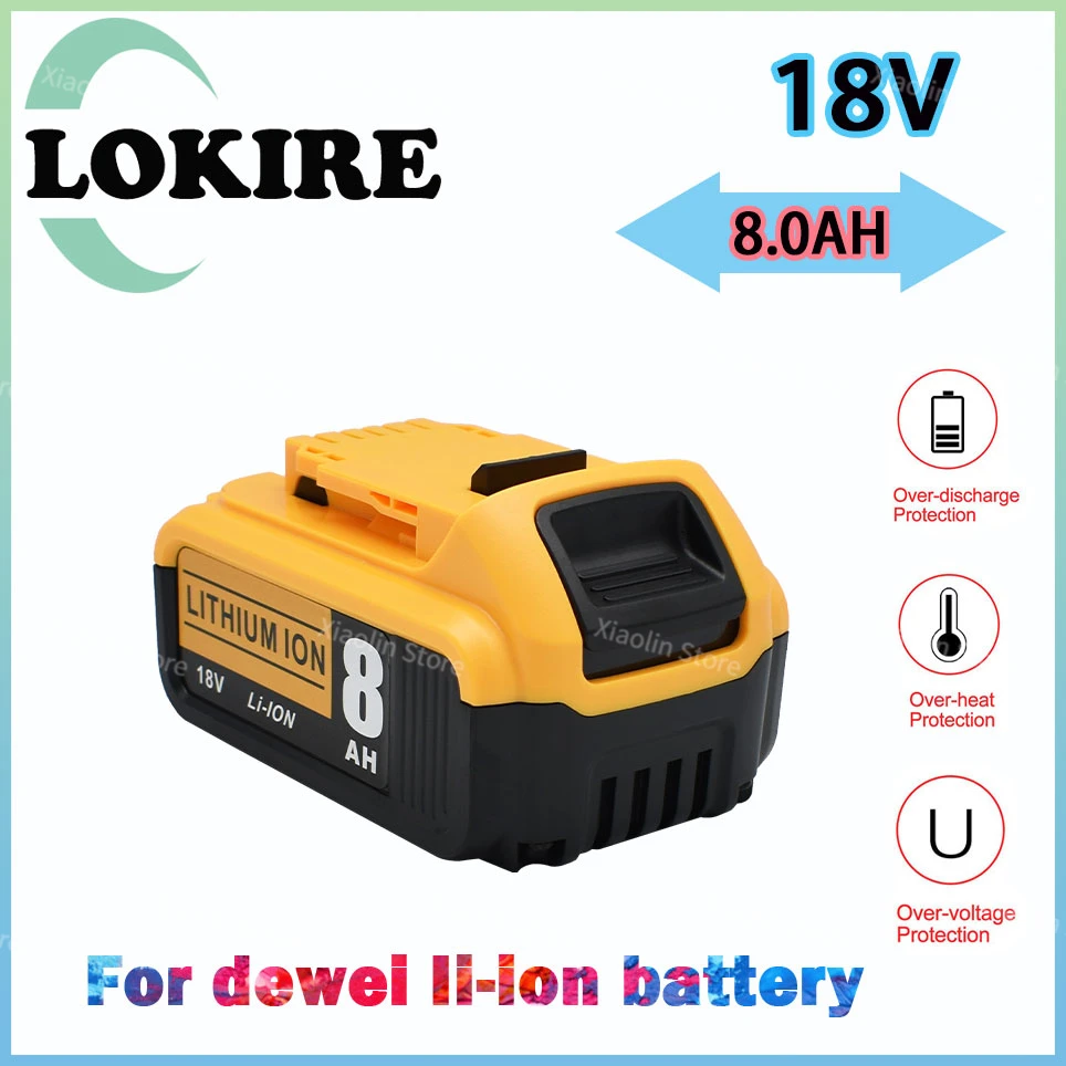 

8.0Ah для dewei 18V 21900 DCB200 сменный аккумулятор, совместимый с dewei 18V батарея для инструмента