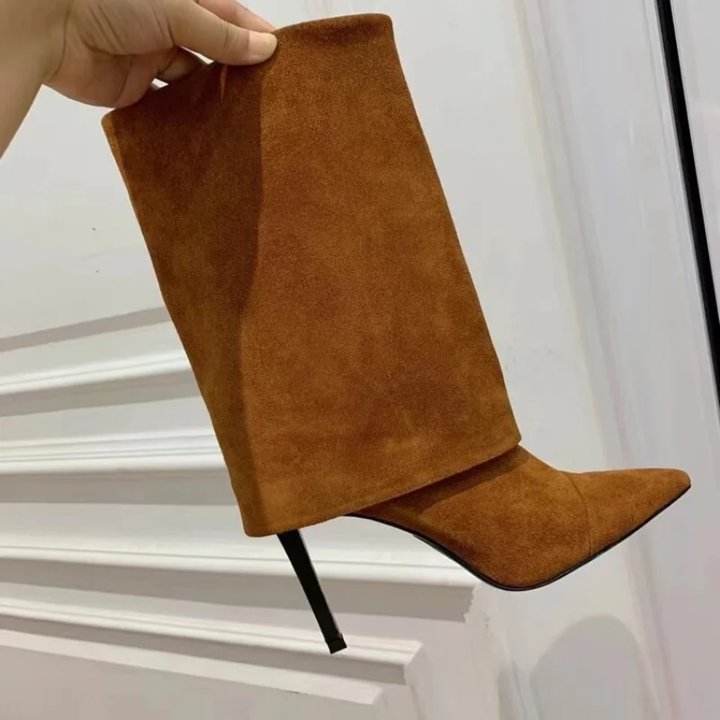 2022-european-and-american-fashion-new-style-slim-heel-mid-rise-boots-pointed-solid-high-heel-fashion-shoes-trouser-boots