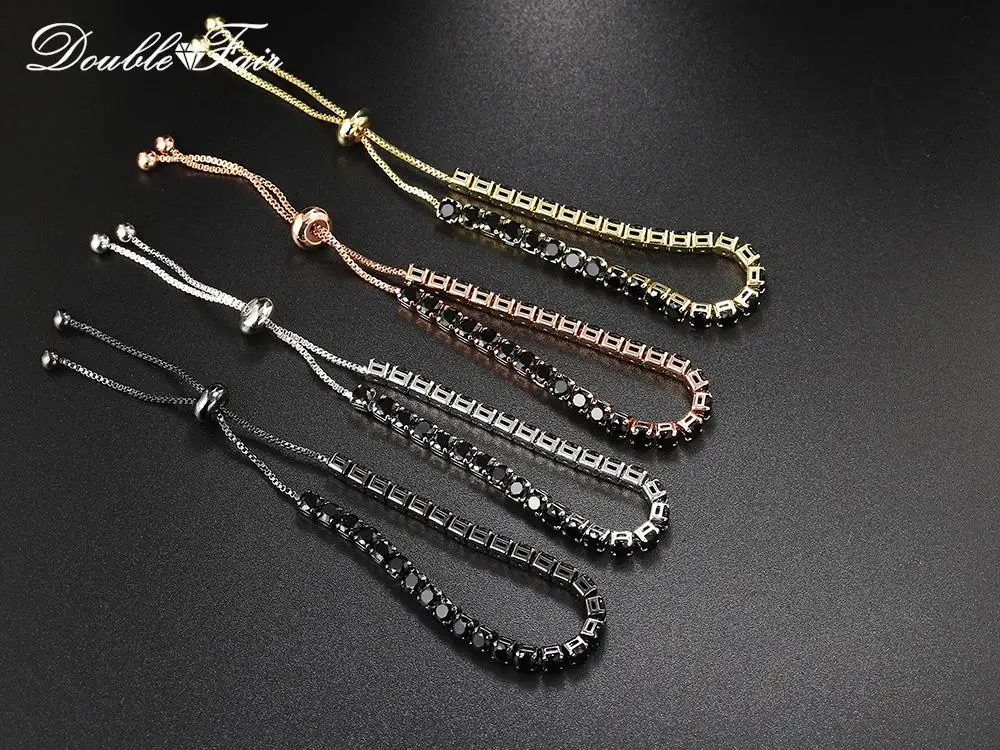 Schwarzes Kristall Tennis Armband für Männer Frauen verstellbare Steampunk Zirkonia Armreif Kette auf der Hand Hip Hop Hippie Punk Geschenke Schmuck – Detail 14