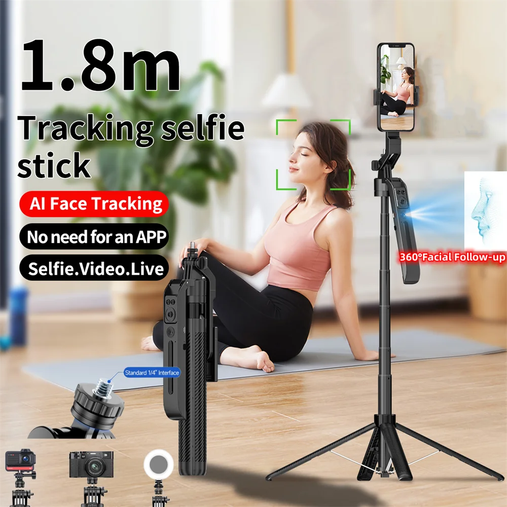 MEUYAG face tracking Selfie Stick Tripod Monopod Stand Mobile Phone Support Wireless Gimbal Stabilizer For iPhone Android Holder