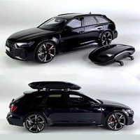 1/18 Audi RS6 Avant Station Wagon Alloy Car Model Diecasts Metal Sports Car Vehicles Model Simulation Sound Light Kids Toys Gift 1