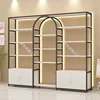 Beauty salon display cabinet Nail polish glue display rack Cosmetics multi-layer shelves with lights Commercial display 3