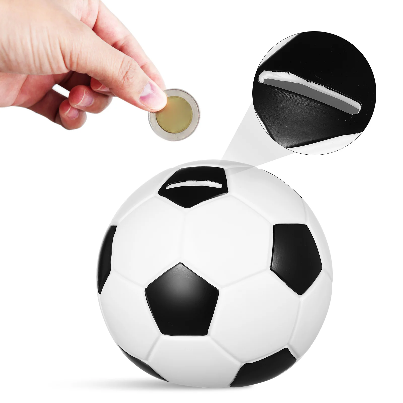 Football Coin Jar Piggy Bank Cash Soccer Decor For Boys Room Gifts Vinyl 6