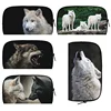 Winter White Wolf Wallets Howling Snow Wolf Coin Money Bag Credit Card Holder Long Wallet Earphone Storage Bag Phone Pouch Gift 1