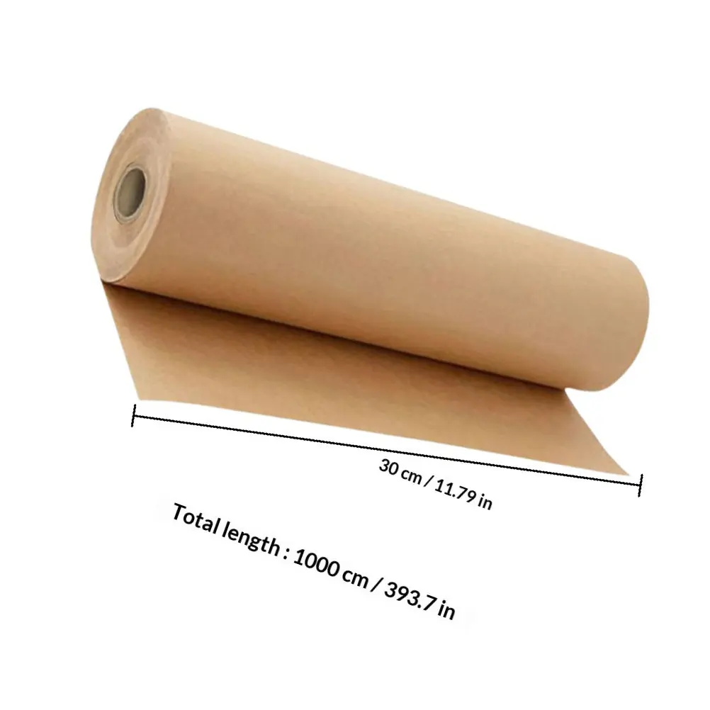 2 롤 크래프트 종이 친환경 갈색 포장지 선물 포장 꽃다발 차 상자 DIY 예술 프로젝트