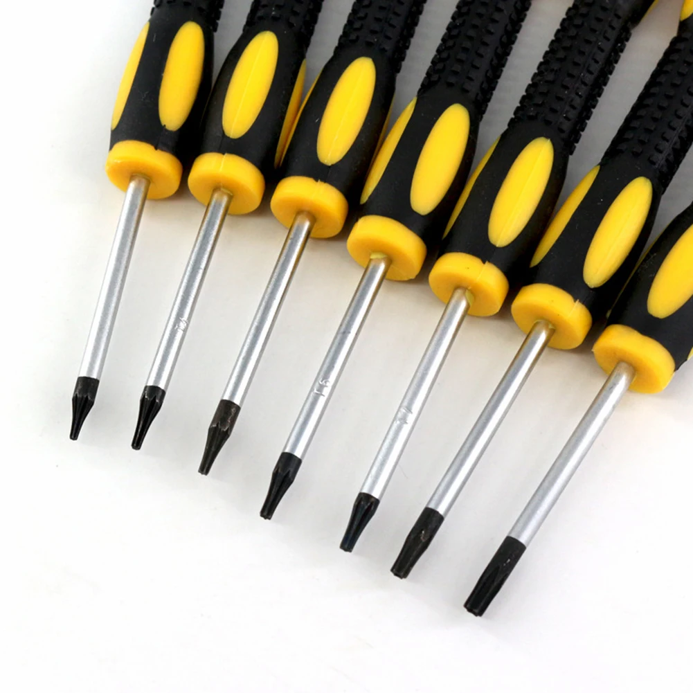 

7pcs Torx Screwdriver Bit Set T3 T4 T5 T6 T7 T8 T10 Mini Hexagon Screwdriver Game Console Handle Disassembly Repair Tools